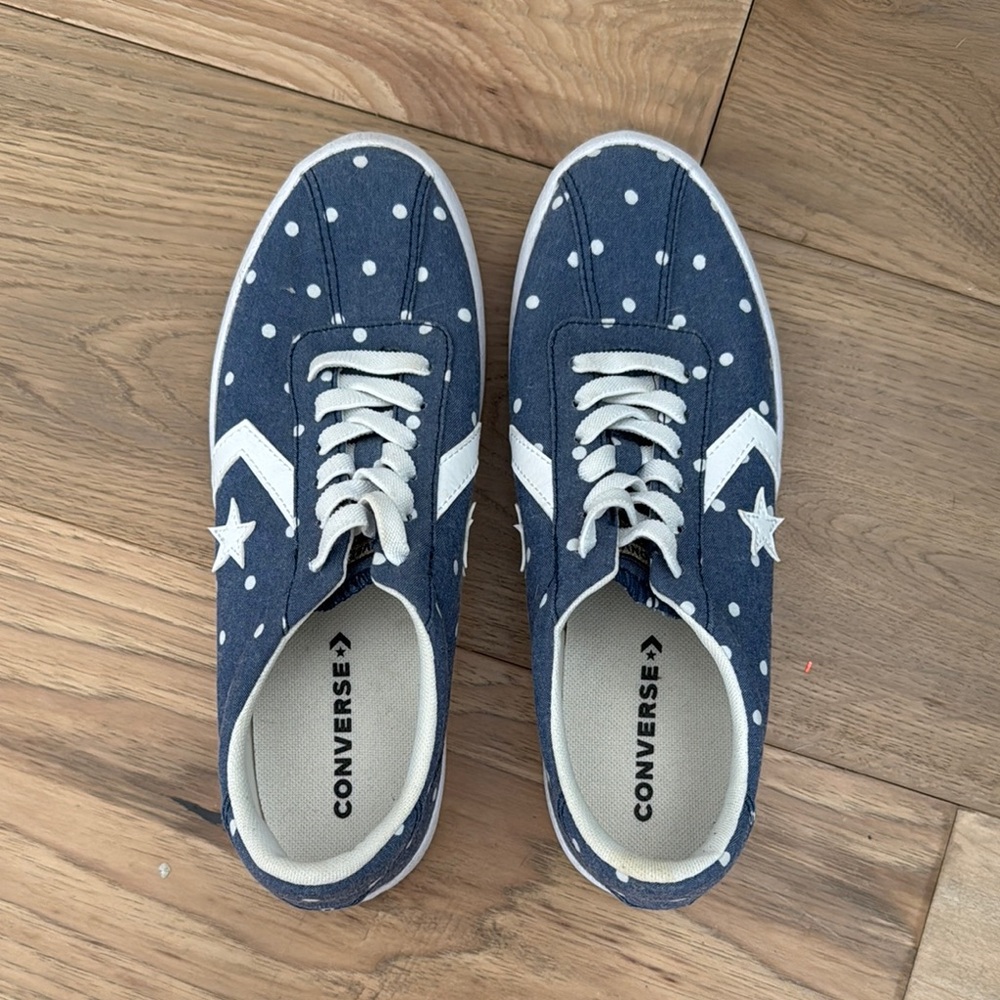 Converse Kids' Blue Polka Dot Sneakers
